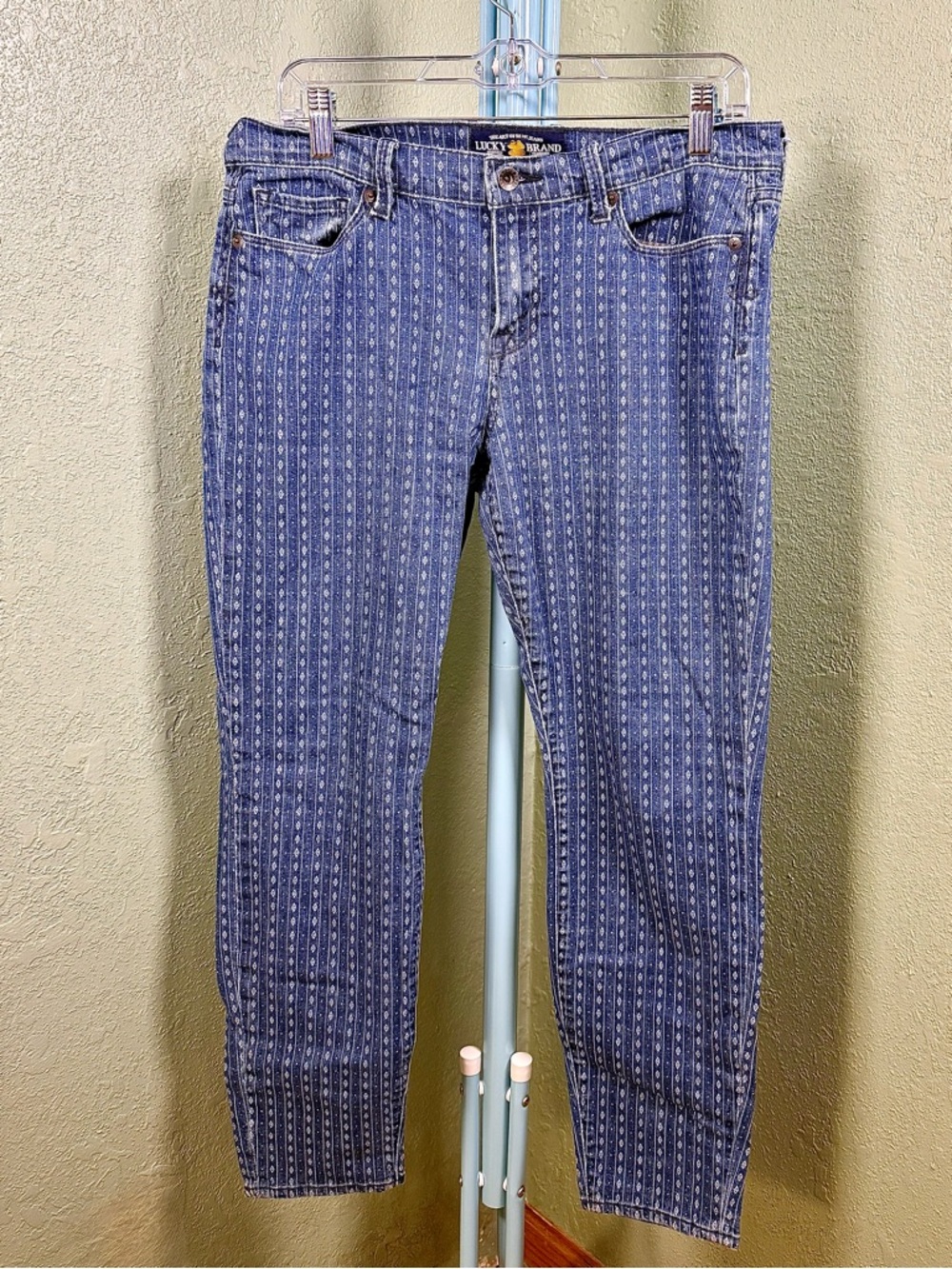 Lucky Brand Women's Blue Vertical Pattern “Sofia Skinny” Jeans